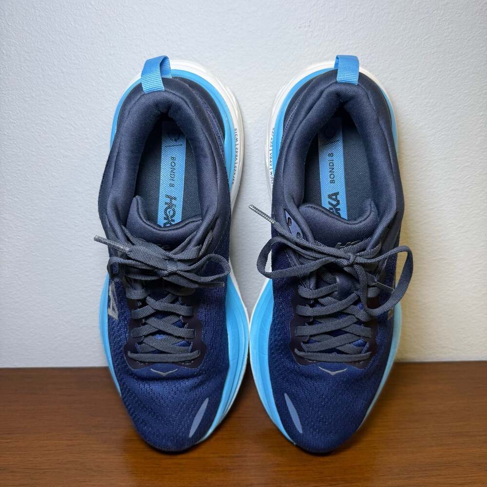 HOKA Bondi 8 Men's Running Shoes - Outer Space/All Aboard Men’s US 8D - Picture 7 of 11